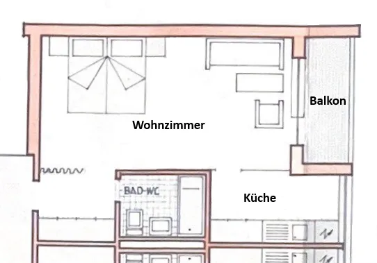 Sonniges Studio mit Weitsicht