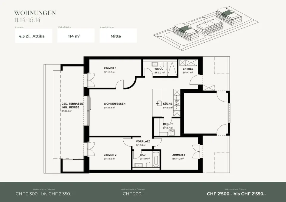 Ihr Zuhause in Niederuzwil - 4.5-Zimmer-Neubauwohnungen – Foto 12 von 13