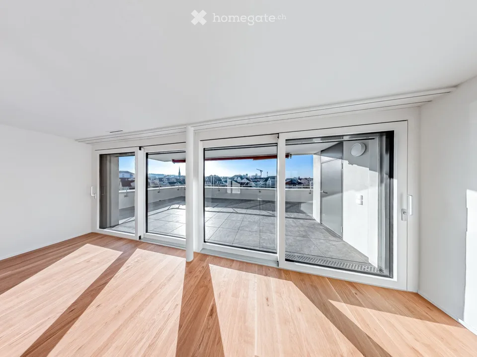 Modern attic apartment with great views, quiet, centrally located