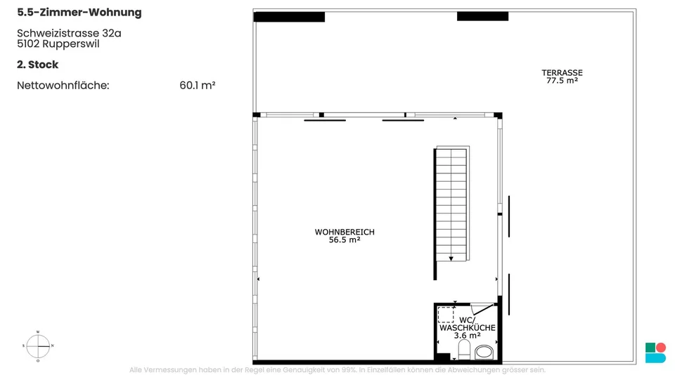 Bel appartement de maisonnette 5.5 pièces avec beaucoup d'espace extérieur à Rupperswil – photo 10 sur 10