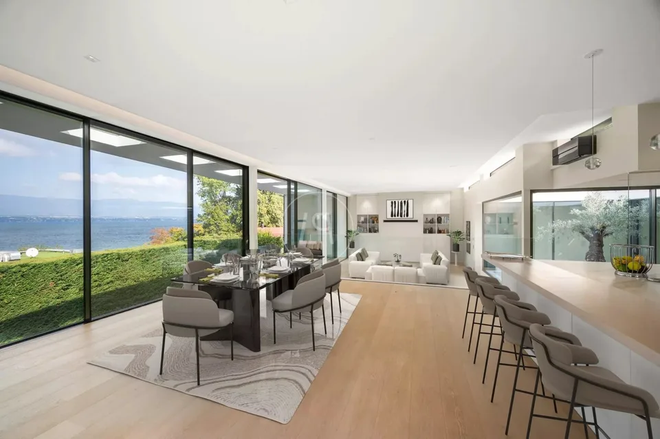 Villa contemporaine d'exception, vue et accès privé au lac,rive gauche – photo 4 sur 12