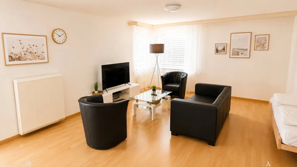 Möbliert wohnen im Herzen von Biel – 40 m², Balkon, Klima & Sauna – Foto 7 von 14