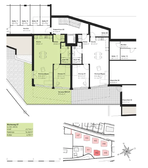 Stilvolle 2.5-Zimmer-Wohnung mit traumhafter See- und Bergsicht in Gunten