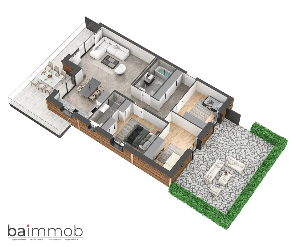 Prächtige 4,5-Zimmer-Wohnung mit 135 m2, Terrasse und eigenem Garten – Foto 6 von 13