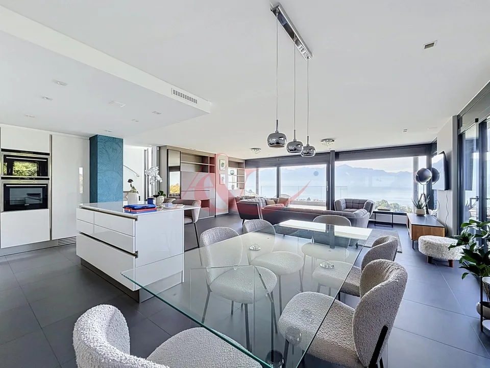Résidence contemporaine avec vue sur le lac et les Alpes - La Conversion – photo 2 sur 13