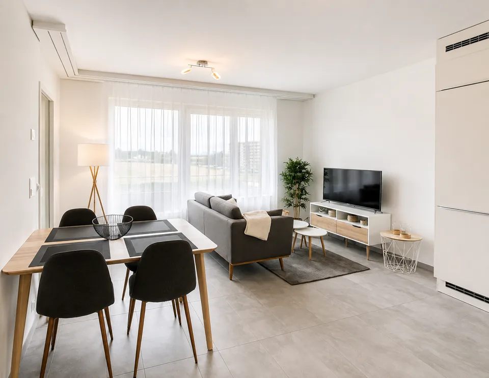 Furnished 1-bed with Balcony & Parking / Appartement meublé 1 chambre Nyon – Foto 2 von 13