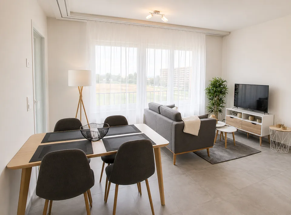 Furnished 1-bed with Balcony & Parking / Appartement meublé 1 chambre Nyon – Foto 5 von 13