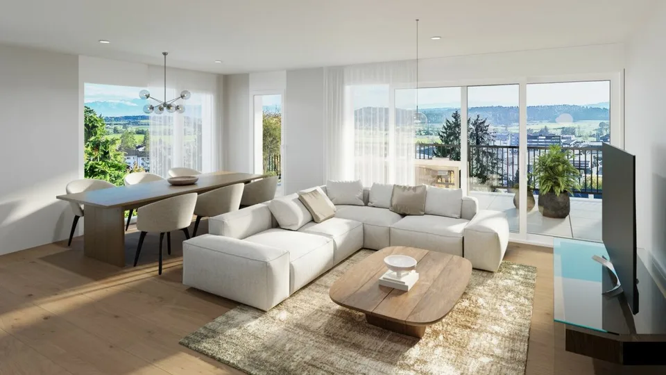 Sculpture moderne avec vue lointaine : appartements neufs au Galtberg – photo 7 sur 11