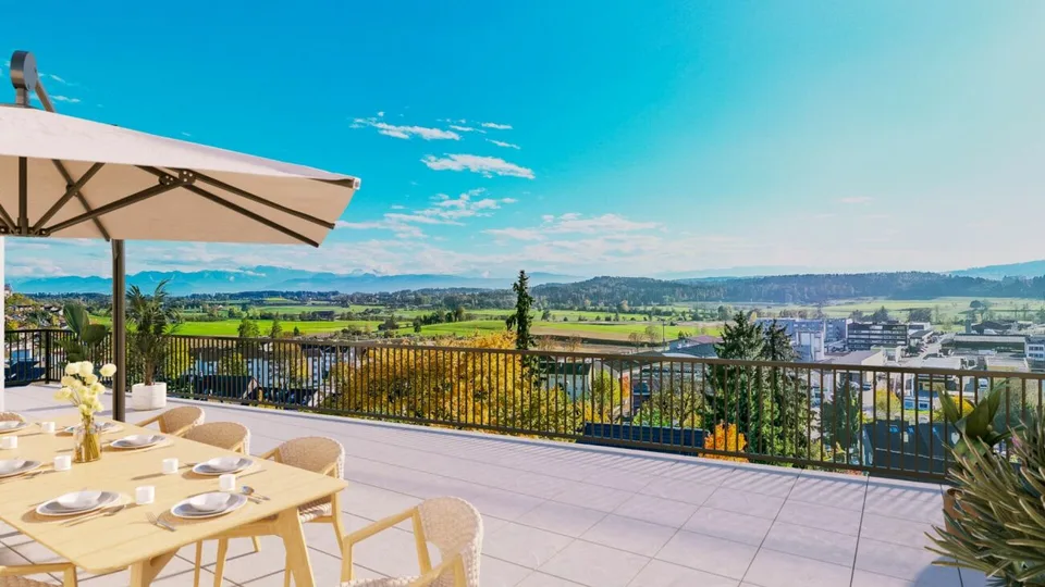Sculpture moderne avec vue lointaine : appartements neufs au Galtberg – photo 10 sur 11