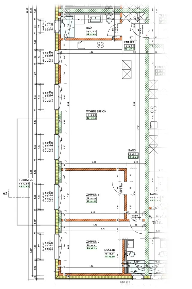 Moderne 3.5 Zimmer-Wohnung mit grossem Sitzplatz und Blick ins Grüne