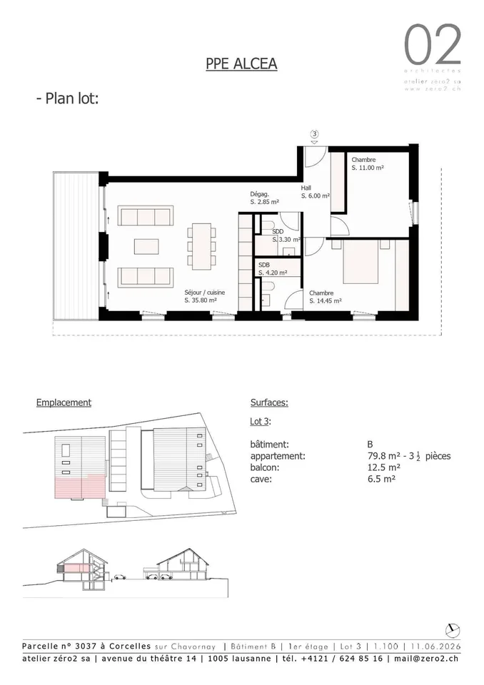 Appartamento con 3.5 locali, balcone e vista sul Jura – foto 8 di 13