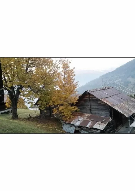 Maiens/Granaio da ristrutturare con vista sulle Alpi Vallesane – foto 4 di 4