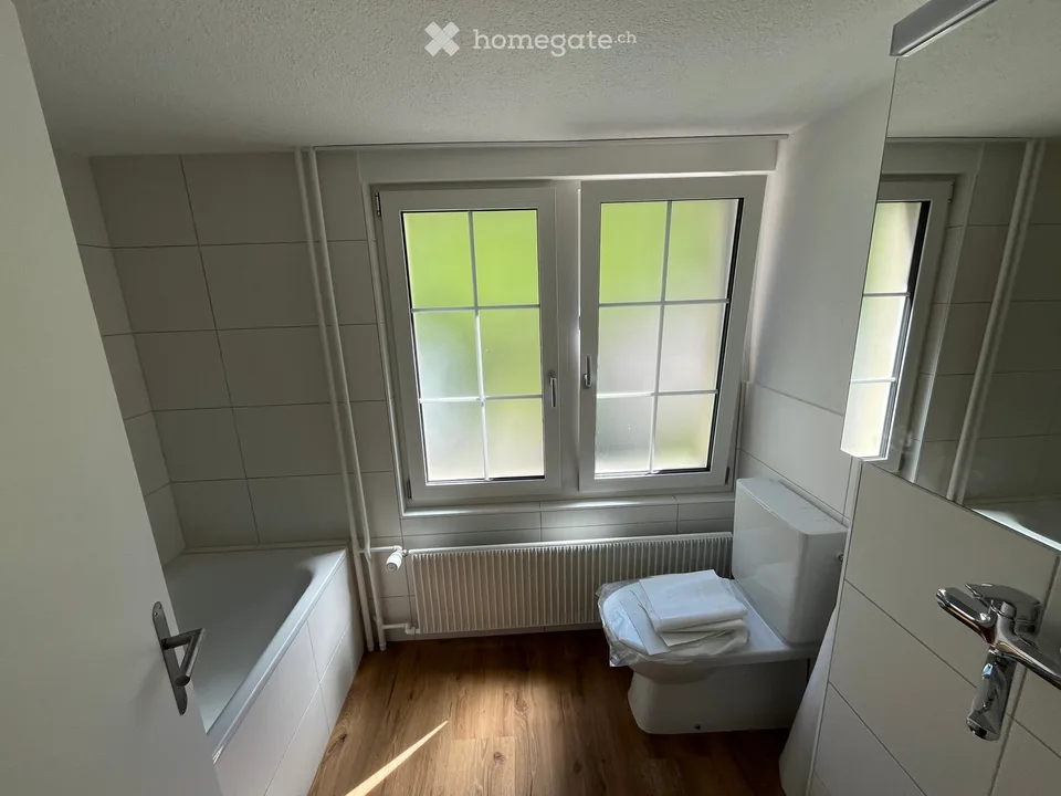 Delizioso appartamento di 3,5 locali in mansarda in un edificio antico con una vista incantevole sulla verde zona di Fischenthal