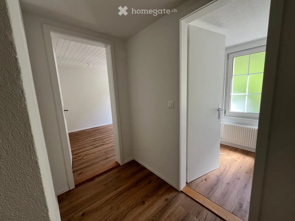 Delizioso appartamento di 3,5 locali in mansarda in un edificio antico con una vista incantevole sulla verde zona di Fischenthal