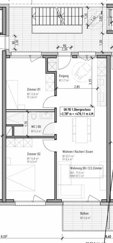 Perfetto per coppie e single - appartamento 3,5 locali in una casa multifamiliare a Niederbipp! – foto 6 di 6