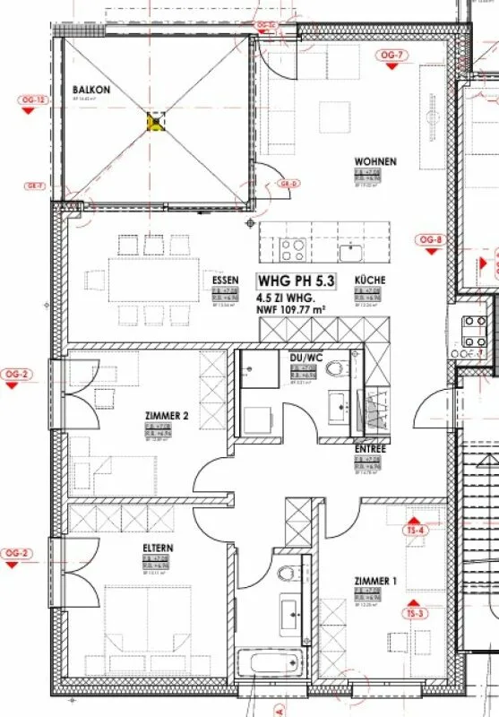 Ampio appartamento di 4.5 locali con balcone meraviglioso