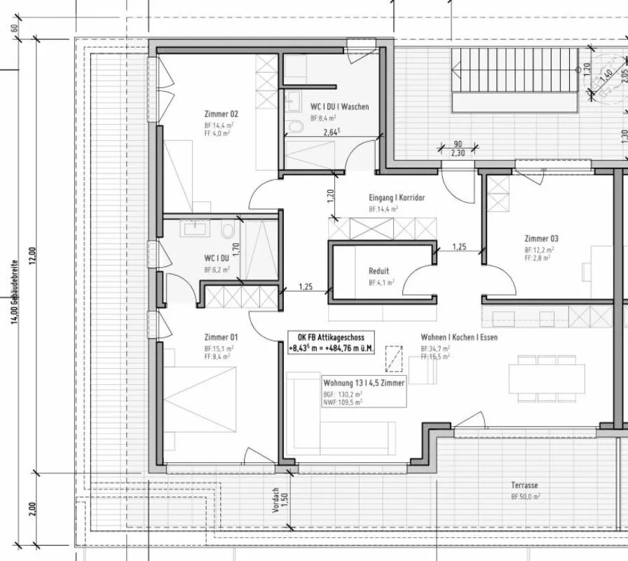 Au-dessus des toits - Appartement en attique de 4,5 pièces avec grande terrasse - Nouveau bâtiment à Niederbipp – photo 6 sur 6