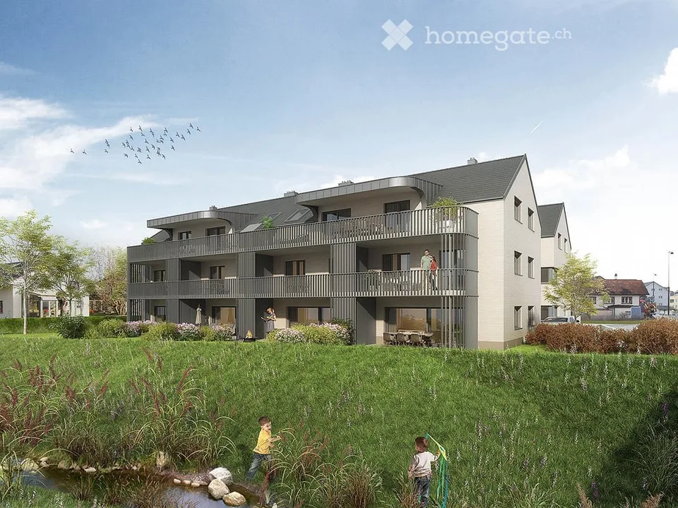 Modern 4.5-room attic apartment with mountain view in Oberriet SG