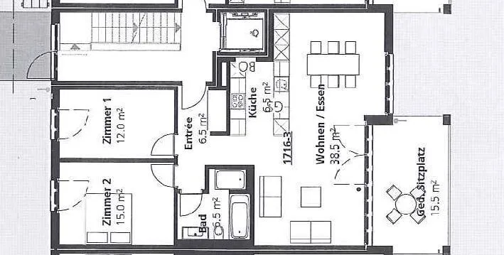 Charmante 3.5-Zimmerwohnung mit Terrasse im Erdgeschoss