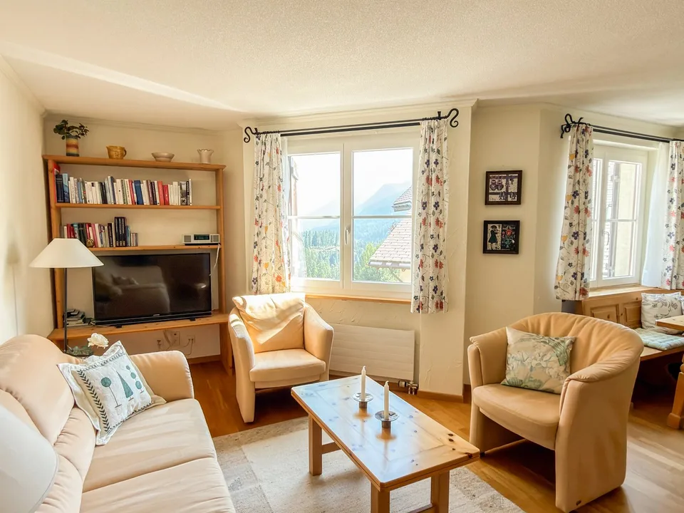 Helle 3-Zimmer-Wohnung mit Balkon und schöner Aussicht in Vulpera – Foto 5 von 18