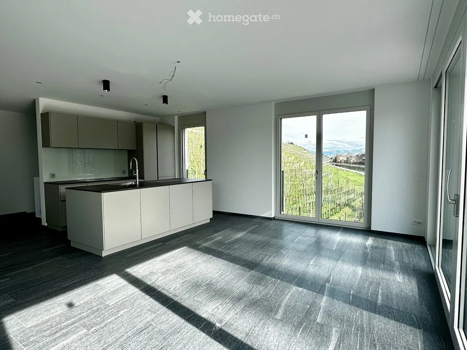 Appartamento-mansarda esclusivo da 4,5 a 5 locali in una casa di 2 famiglie con vista unica sul lago e le montagne