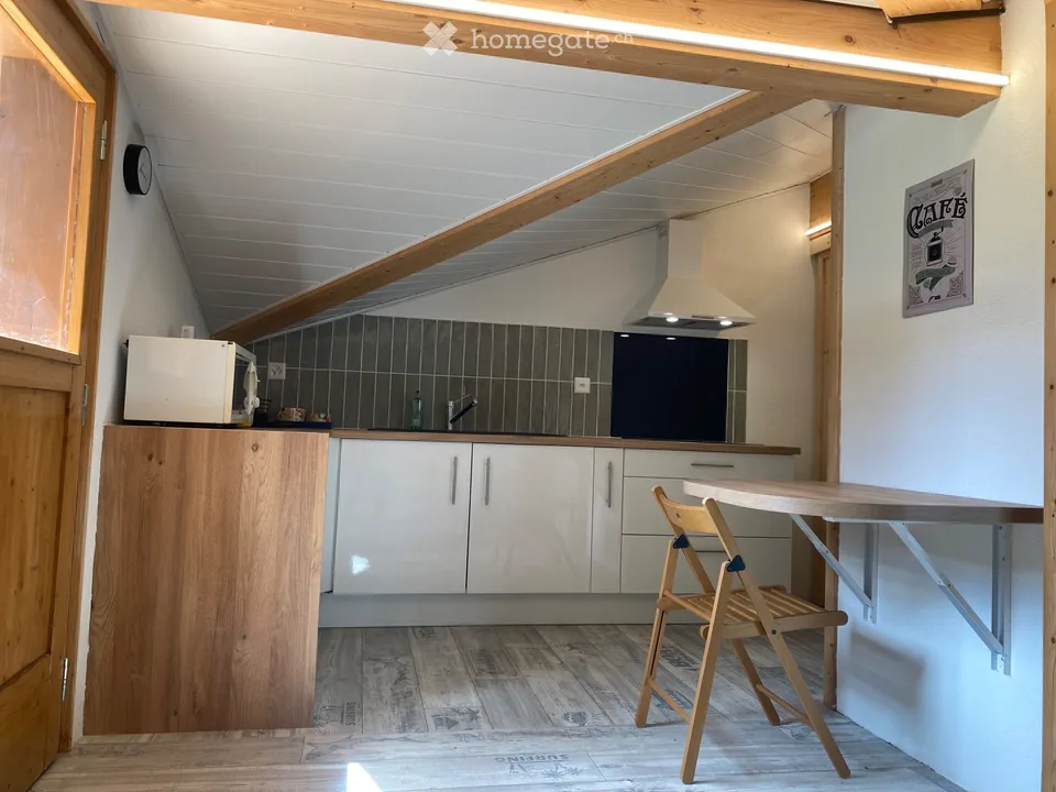 Small furnished chalet with large terrace + large garage