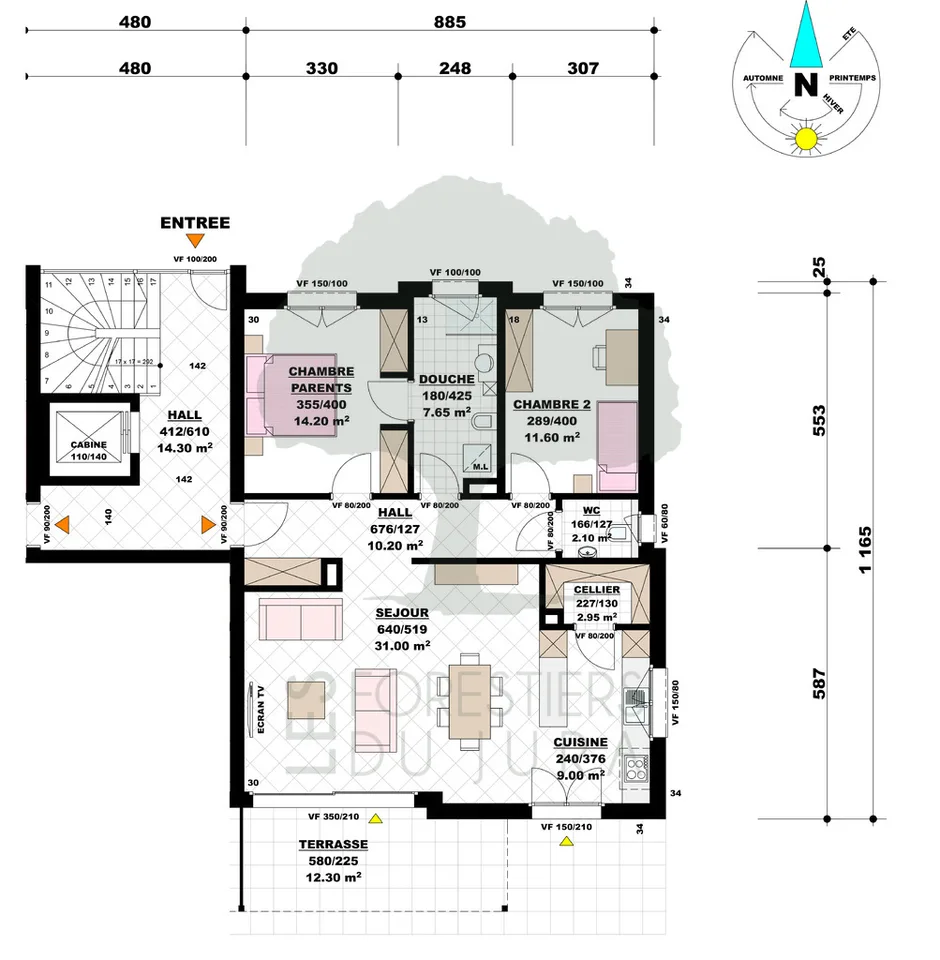 Magnificent 3.5-room apartment with private garden