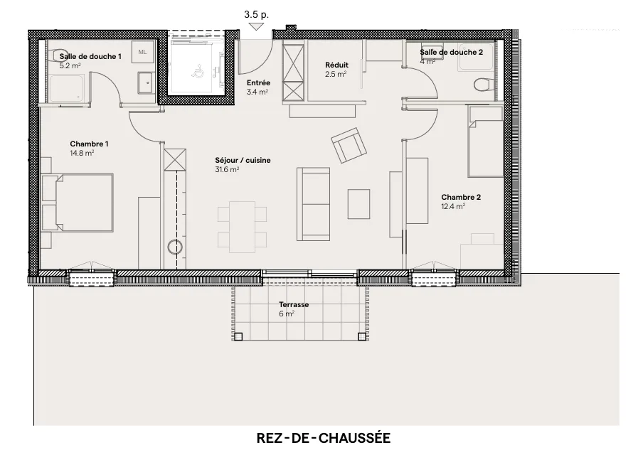 Portes ouvertes samedi 17 octobre de 10h à 13h Appartement neuf de 3.5 pièces à Saint-Aubin – photo 9 sur 9