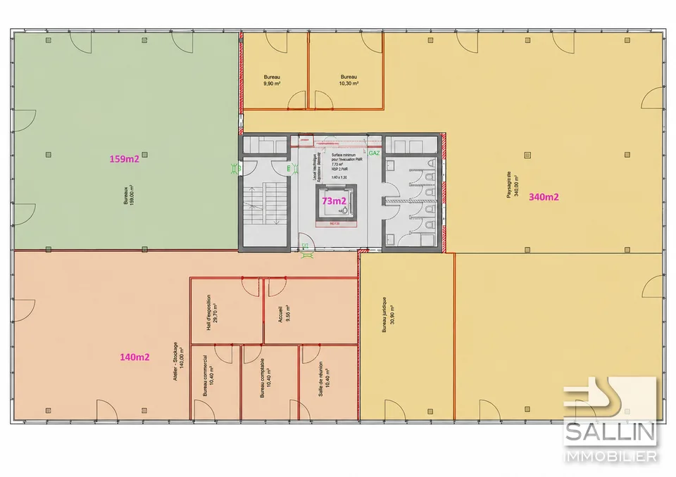 Verwaltungsoberflächen von 60 bis 360 m² im Erd- und 1. Obergeschoss – Foto 10 von 11