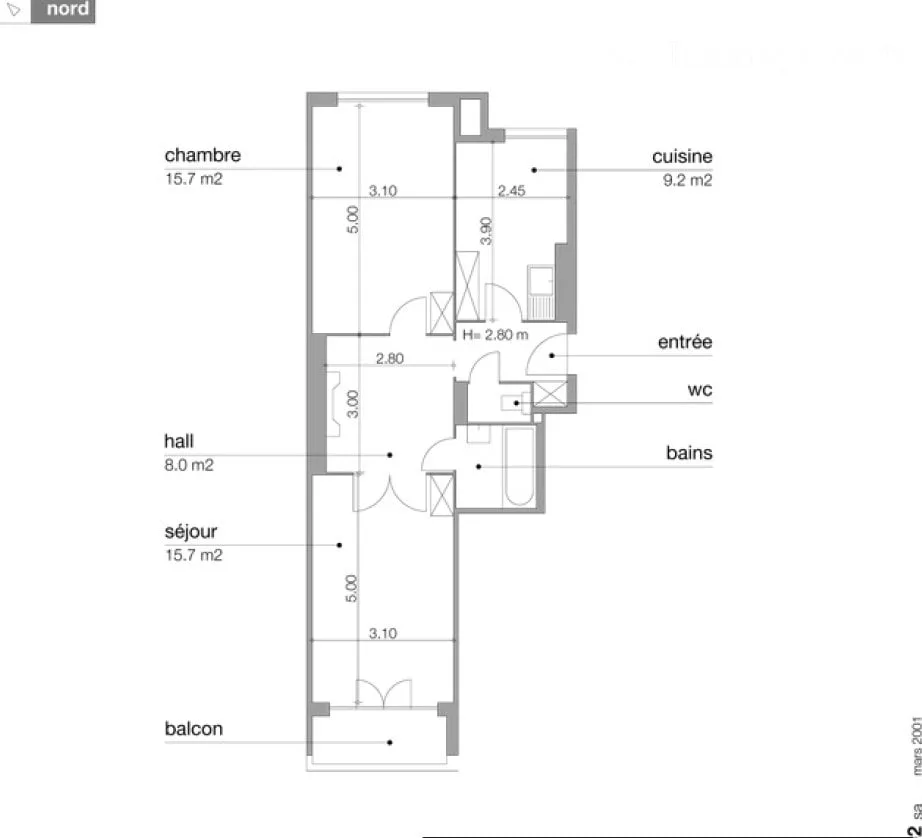 3.5 pièces avec balcon Sous-location entièrement équipé – Foto 4 von 4
