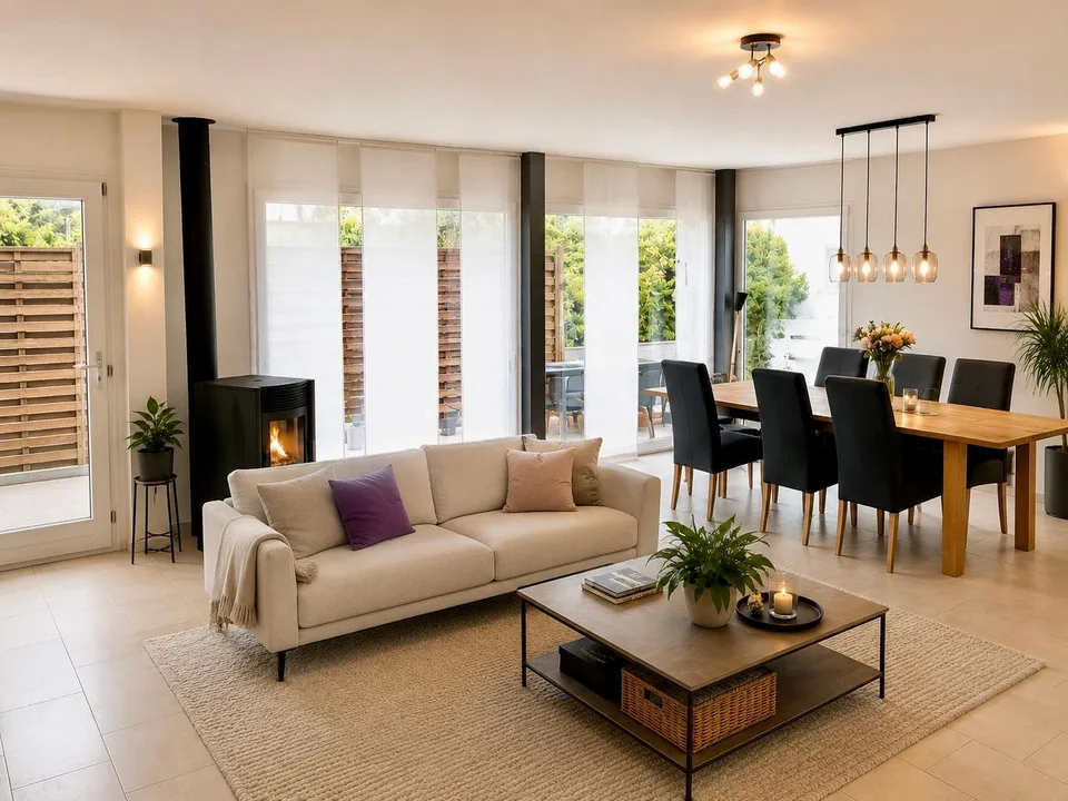 Charaktervolle Liegenschaft mit zwei Wohnungen, angebautem Einfamilienhaus, grossem Garten und Pool – Foto 4 von 11