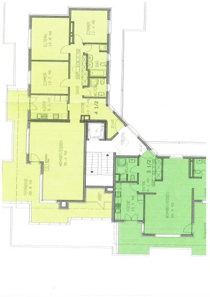 Appartement avec terrasse, beaucoup d'intimité et vue sur la verdure !
