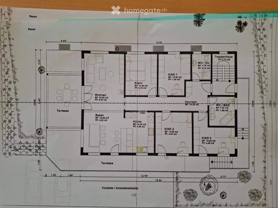 Gepflegte 5.5-Zimmer-Erdgeschosswohnung in Rothenthurm – mit Garage und Garten