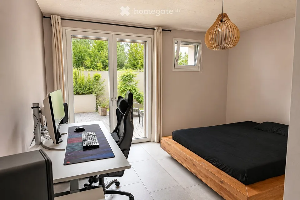 Appartement 2.5 pièces avec une atmosphère de maison et terrasse privée