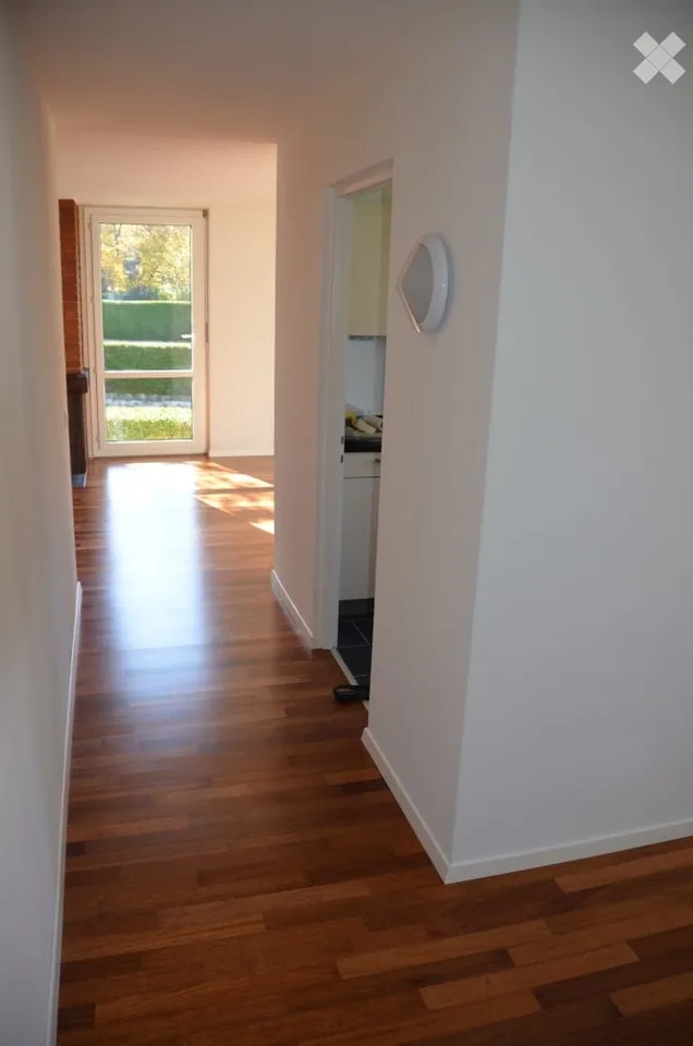 Befristet bis März 2028 Sehr ruhige, stadtnahe und doch im Grünen gelegene Wohnung mit Cheminee
