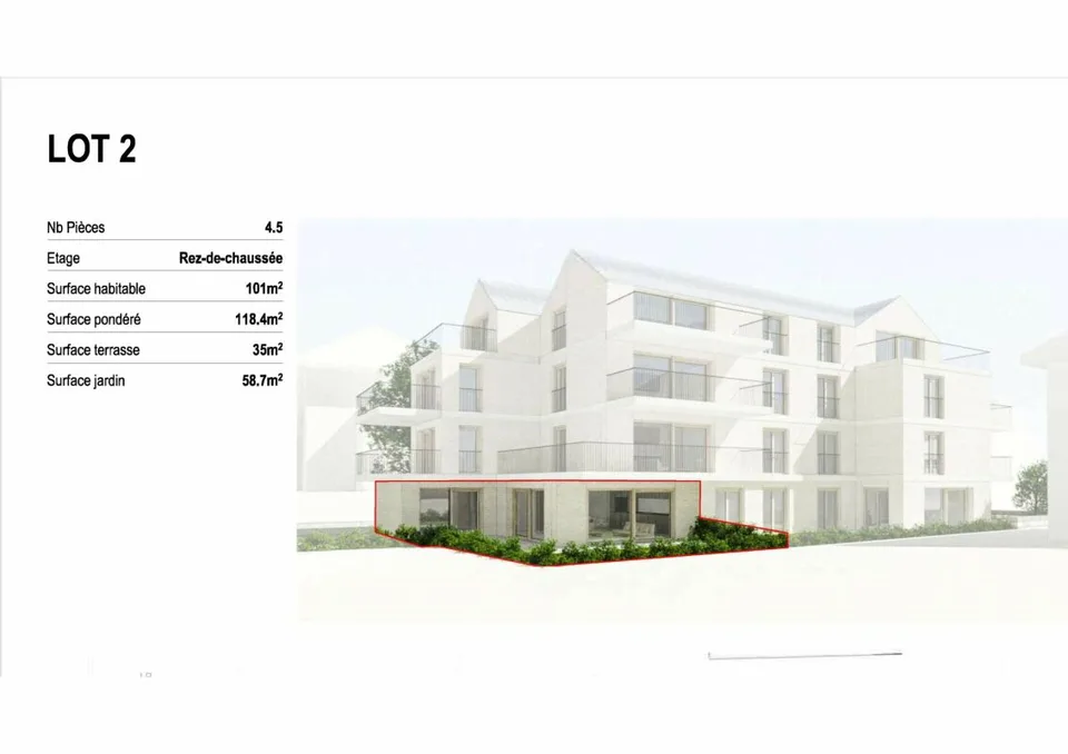 Les Carrels - Appartamento di 4.5 locali con giardino Lot 2/B – foto 8 di 9