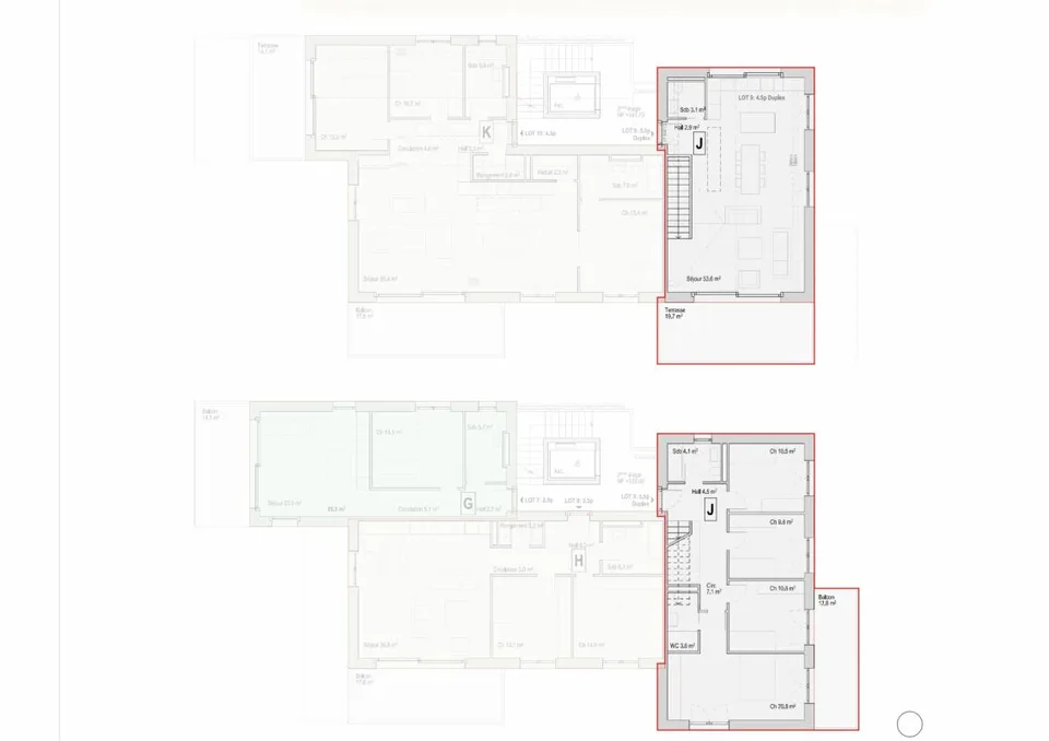 Die Carrels - Duplex-Wohnung 5.5 Zimmer Lot 9/J – Foto 9 von 9