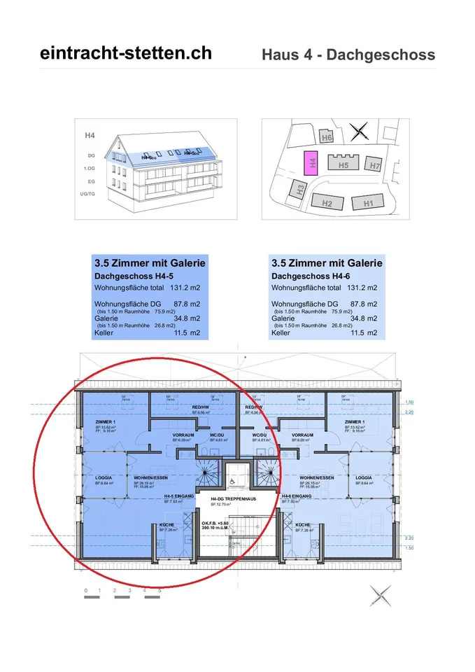 Appartamento duplex moderno di 3,5 locali con galleria