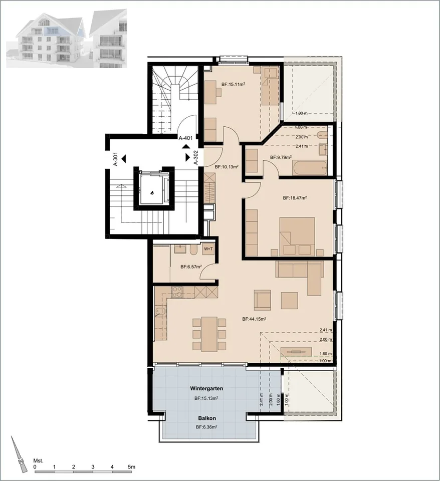 3.5 Zimmerwohnung mit Dachwohnung Feeling! – Foto 5 von 5