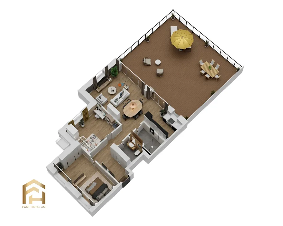 MFH Imbach 3.5 Attikawohnung Süd mit grosszügiger Terrasse – Foto 6 von 9