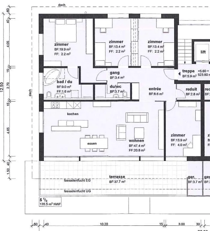 Helle 5.5-Zimmer-Wohnung mit Pilatusblick in Adligenswil