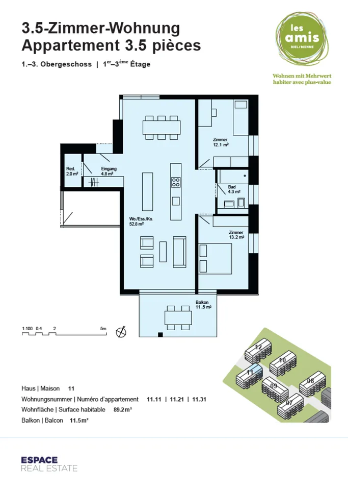 Ihre neue Wohnung im Herzen von Biel – foto 8 di 11