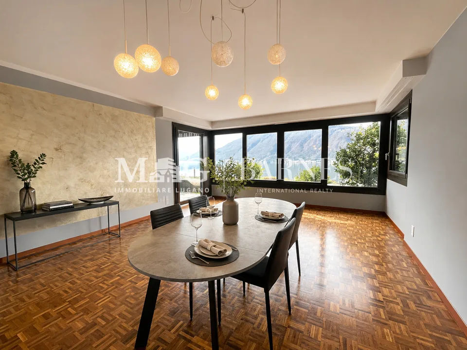 Bissone: Appartamento 4.5 locali, giardino, box, vista lago – photo 5 sur 9