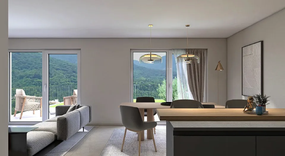Monteggio: Vivre dans le vert, entre intimité et confort: Maison 4.5 pièces – photo 3 sur 8