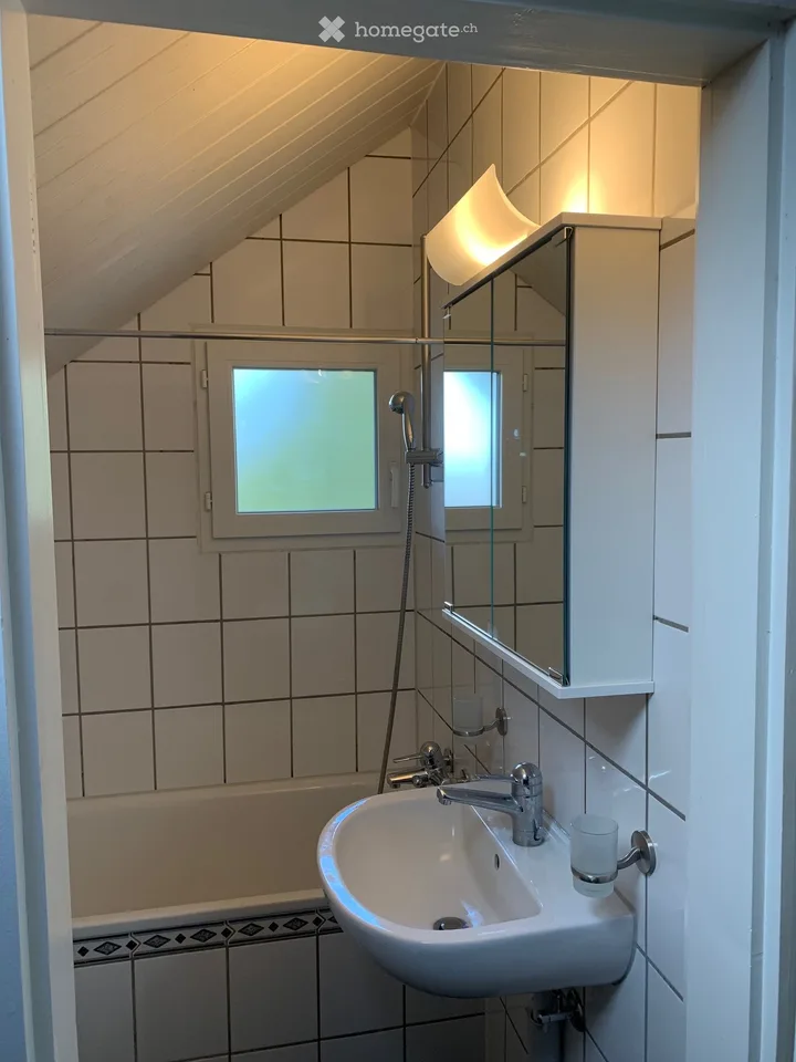 Central 2.5 room attic apartment in Oberdiessbach
