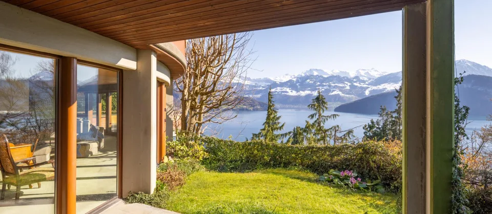 TEMPORAIRE : Villa d'architecte avec vue lac et montagne imprenable