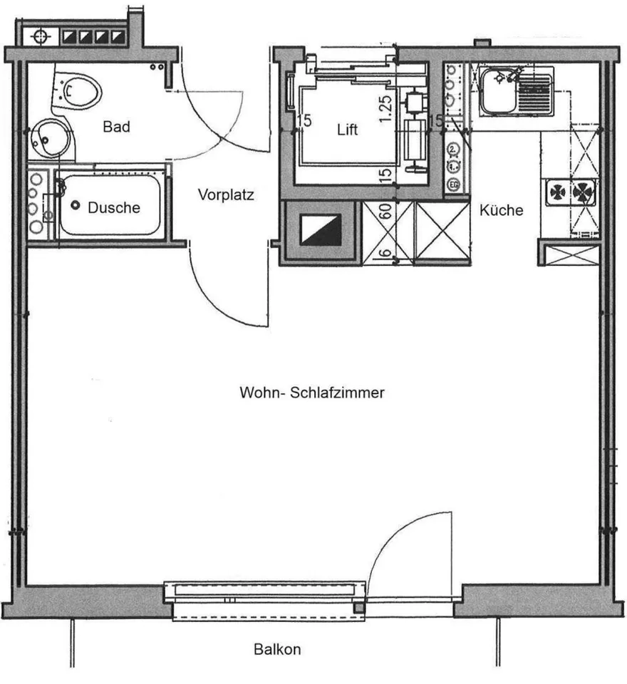 Wohnung mit Balkon direkt am Bahnhof