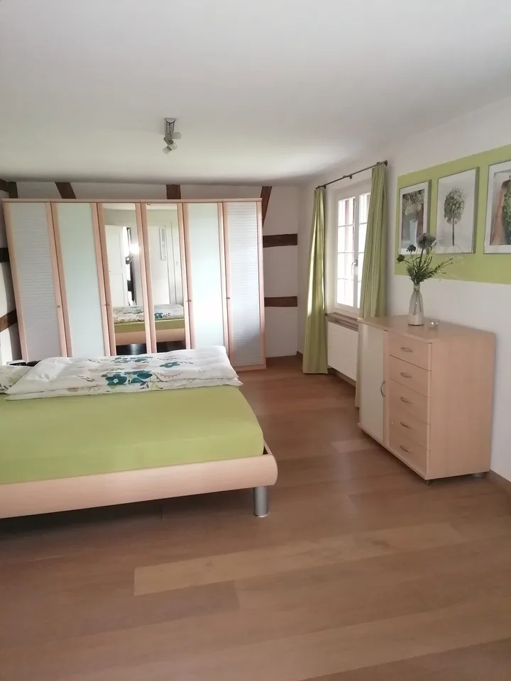 Maison de famille charmante de 5,5 pièces avec jardin, étang et coin salon idyllique