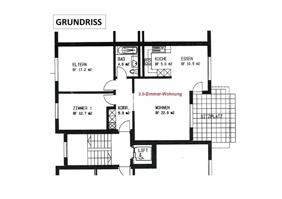 3.5 Zimmer Wohnung in Ziegelbrücke – Foto 10 von 10