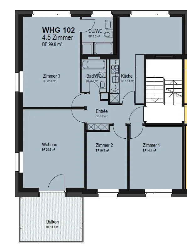 Modern apartment in Elgg